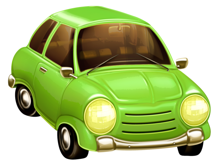 Синяя машинка с глазками