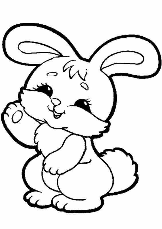 Раскраска Дикие животные заяц