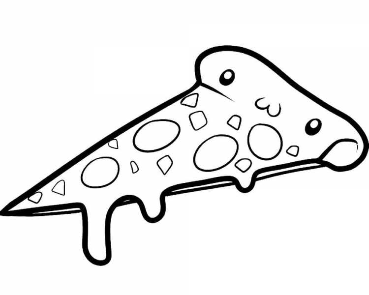 Картинка пицца раскраска