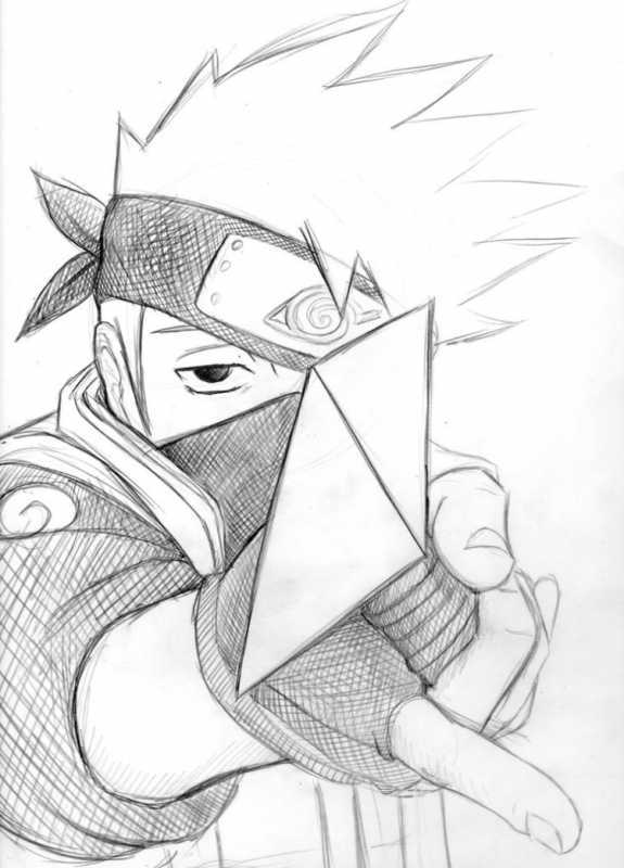 Наруто рисунок карандашом