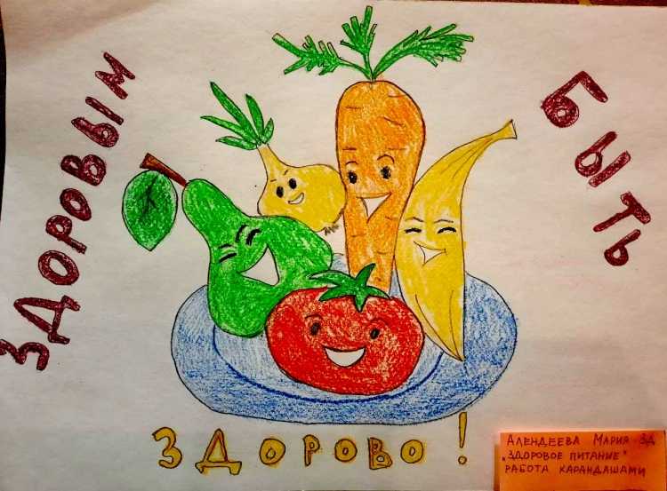 Конкурс рисунков здоровое питание 1 класс
