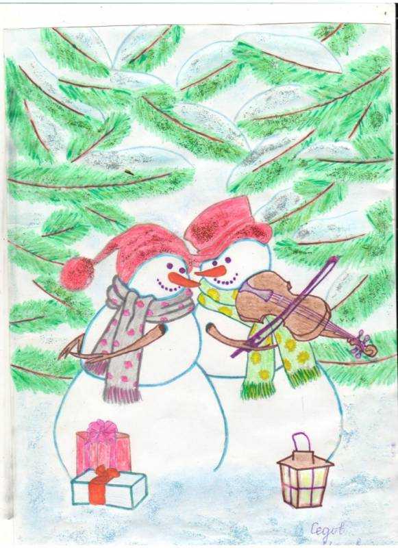 Конкурс рисунков на тему Зимушка зима