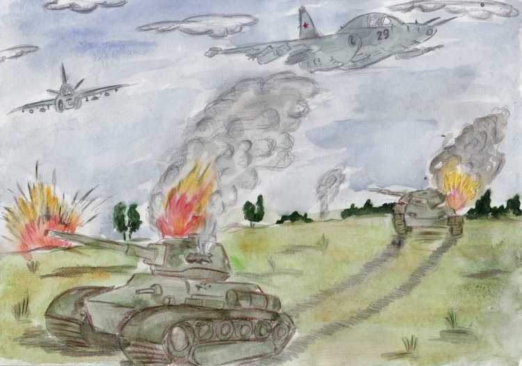 Рисование на военную тему