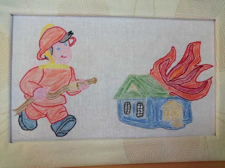 Рисунок ко Дню пожарника