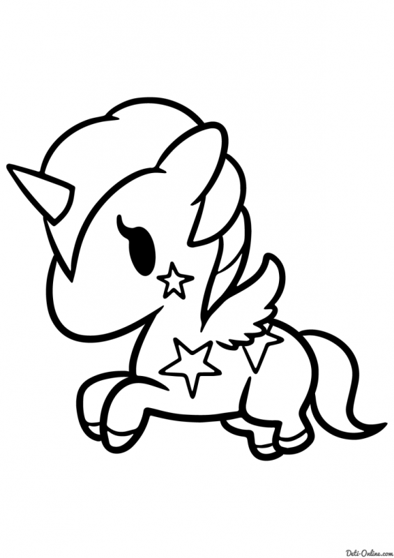 Раскраски Единороги милые