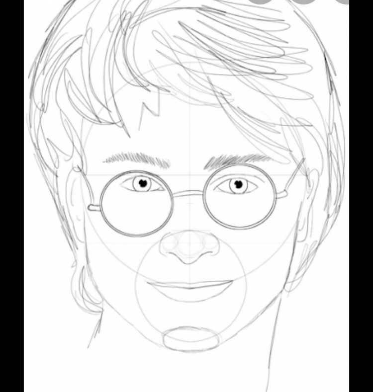 Нарисовать портрет Гарри Поттера