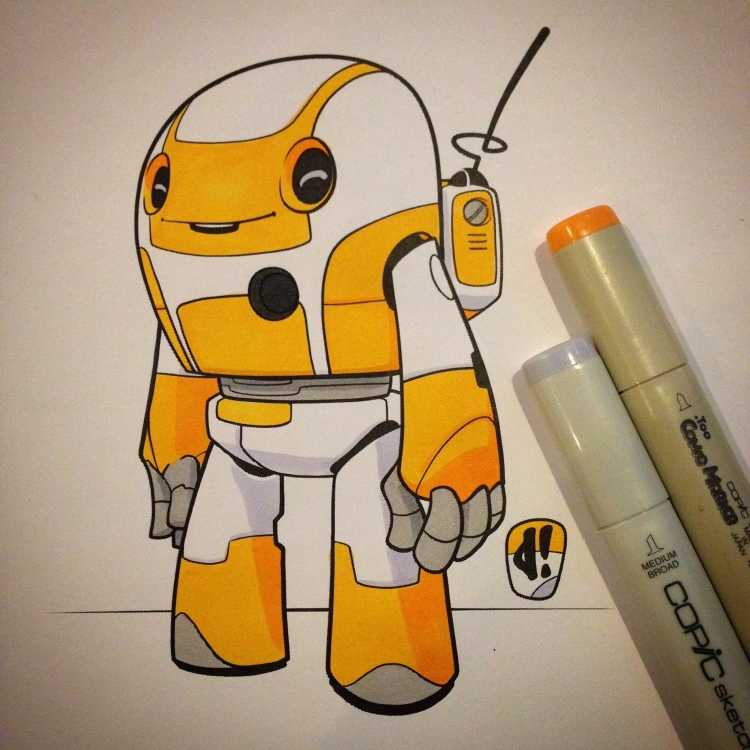 Арт маркерами робот