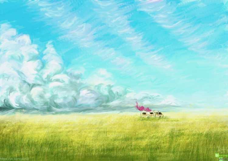 Степной пейзаж рисунок