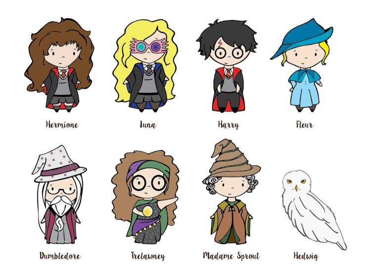 Наклейки для распечатки Гарри Поттер