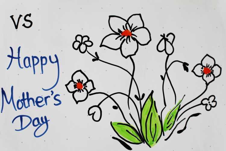 Рисунок на день матери фломастерами