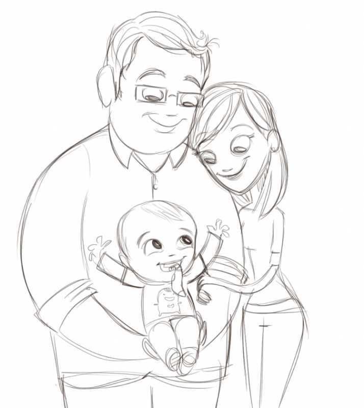 Рисунок на тему счастливая семья