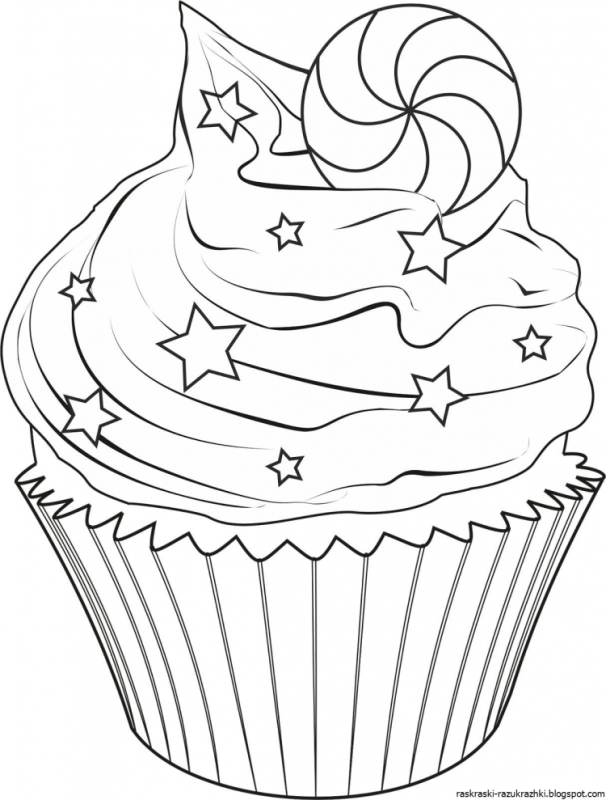 Сладости. Раскраска