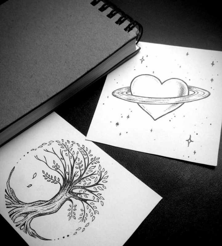 Лёгкие зарисовки карандашом для скетчбука