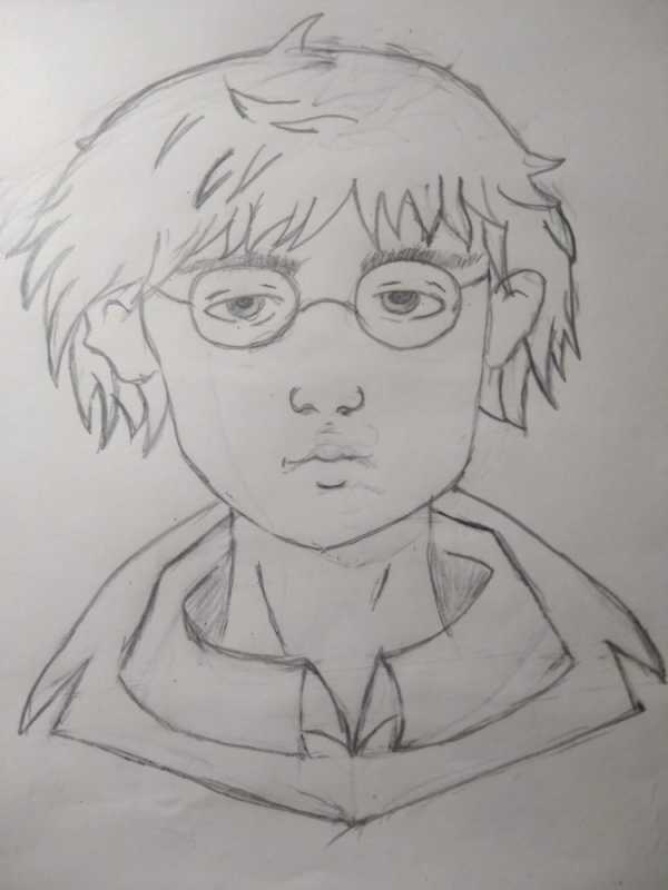 Гарри Поттер поэтапное рисование