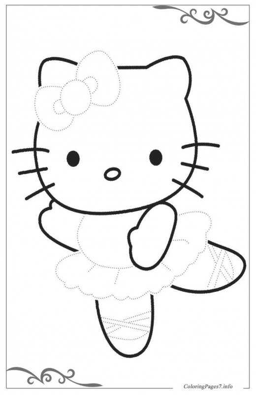 Хелло Китти раскраска маленькие