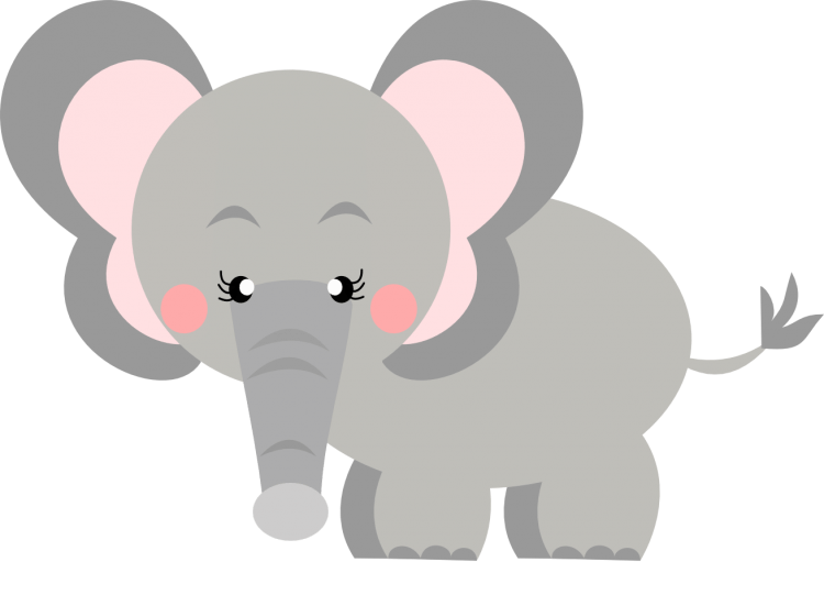 Мордочка слона мультяшная