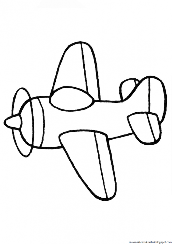 Самолет раскраска для детей