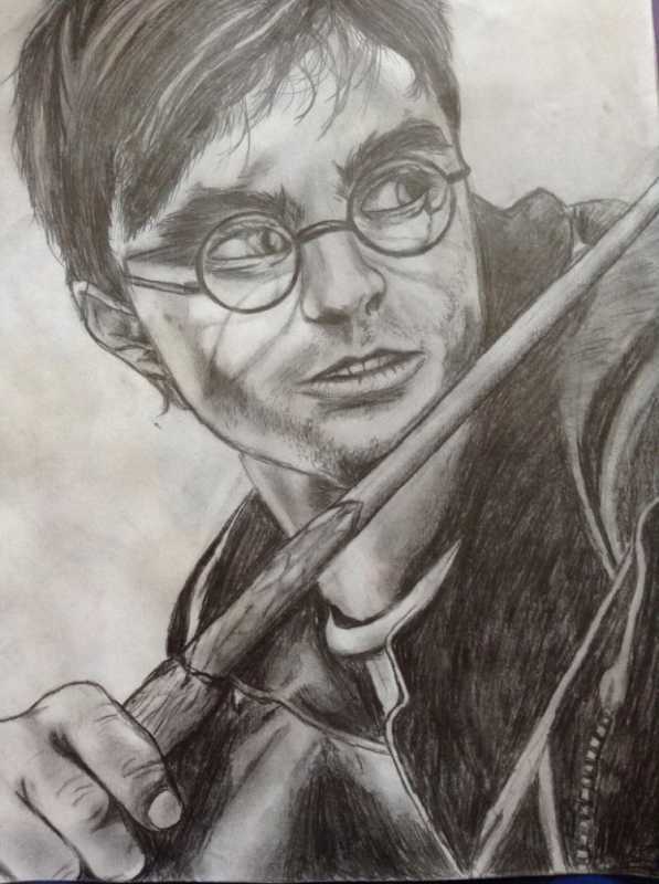 Гарри Поттер цветными карандашами