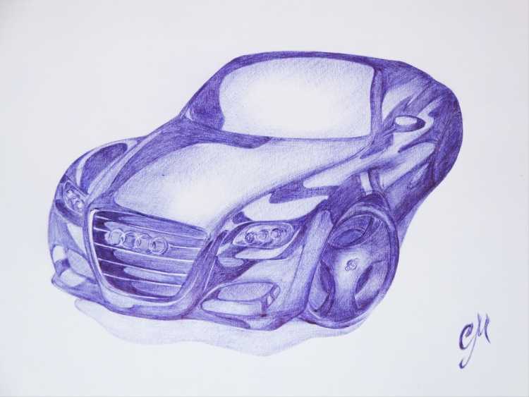 Цветы ручкой в тетради