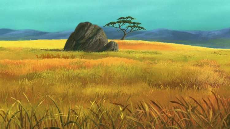 Король Лев Саванна горы