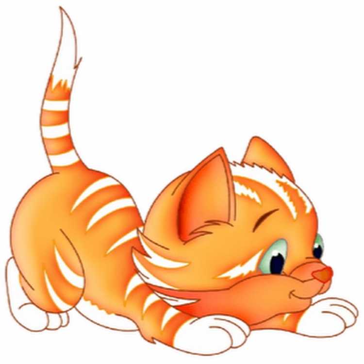 Рыжий кот мультяшный