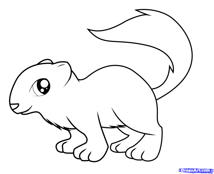 Рисунки животных для срисовки детям