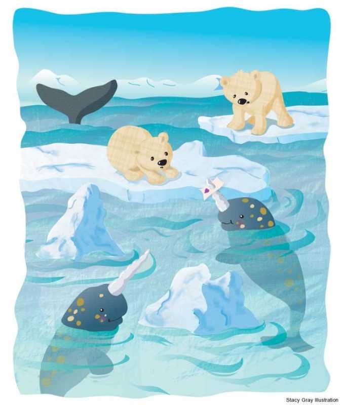 Рисунок Арктики карандашом цветным