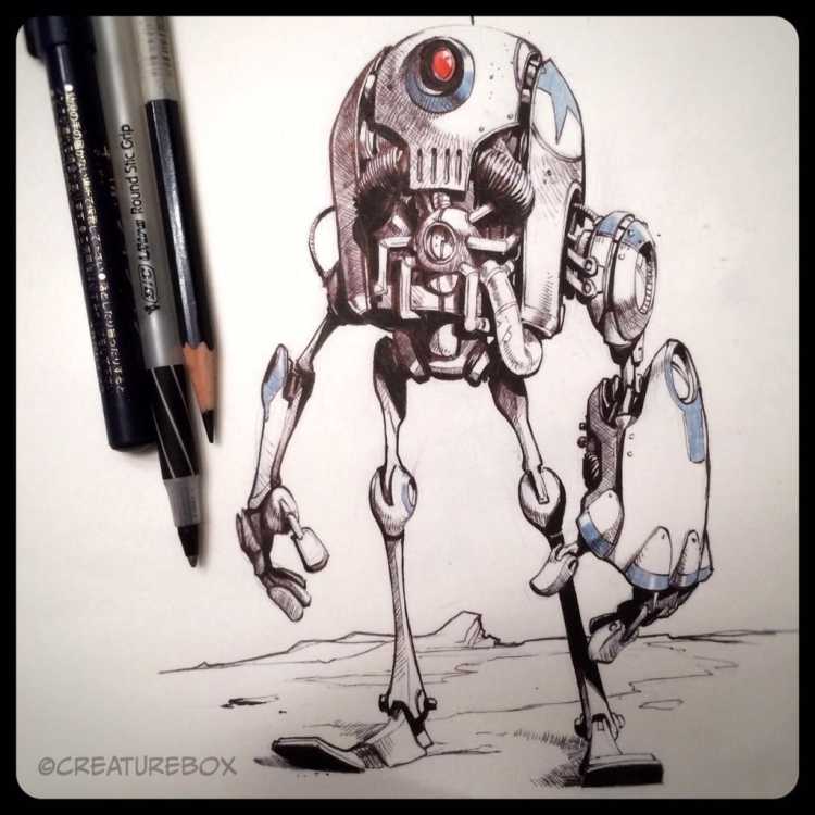 Роботы рисунки фантастические