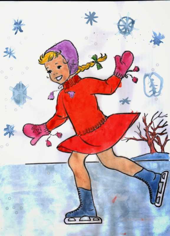 Рисование на тему зимние забавы