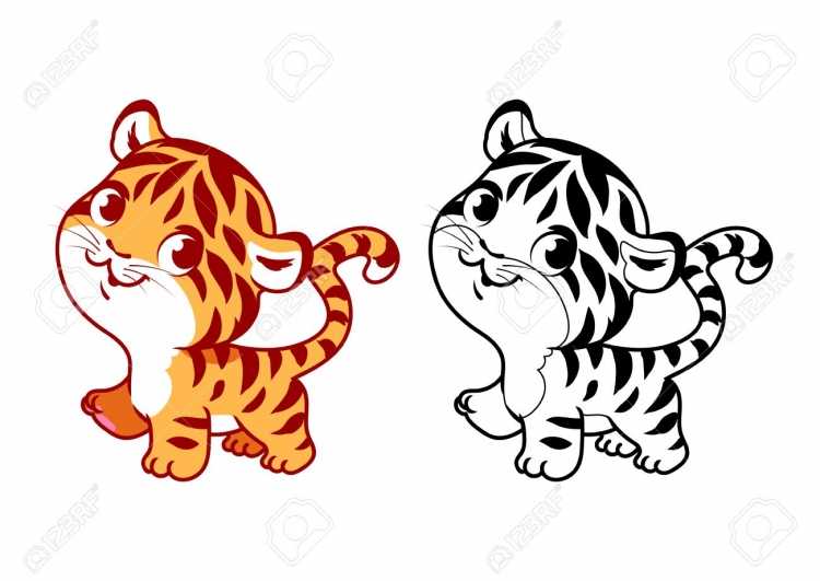 Раскраски тигра для детей