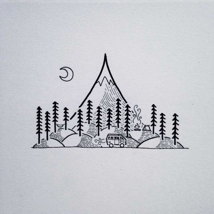 Эскизы Минимализм для скетчбука