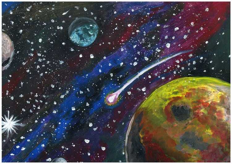 Космос красками на конкурс