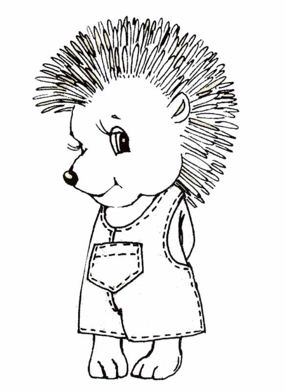 Раскраска Ёжик