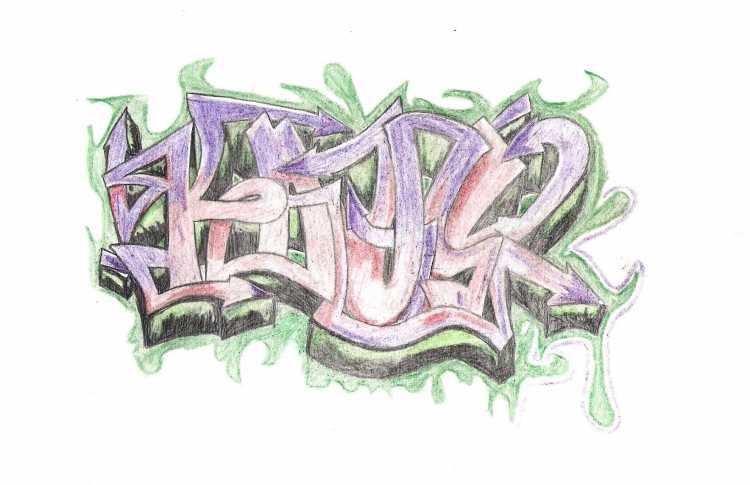 Рисунки карандашом граффити