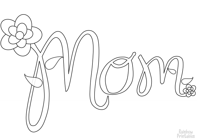 Разукрашка мама