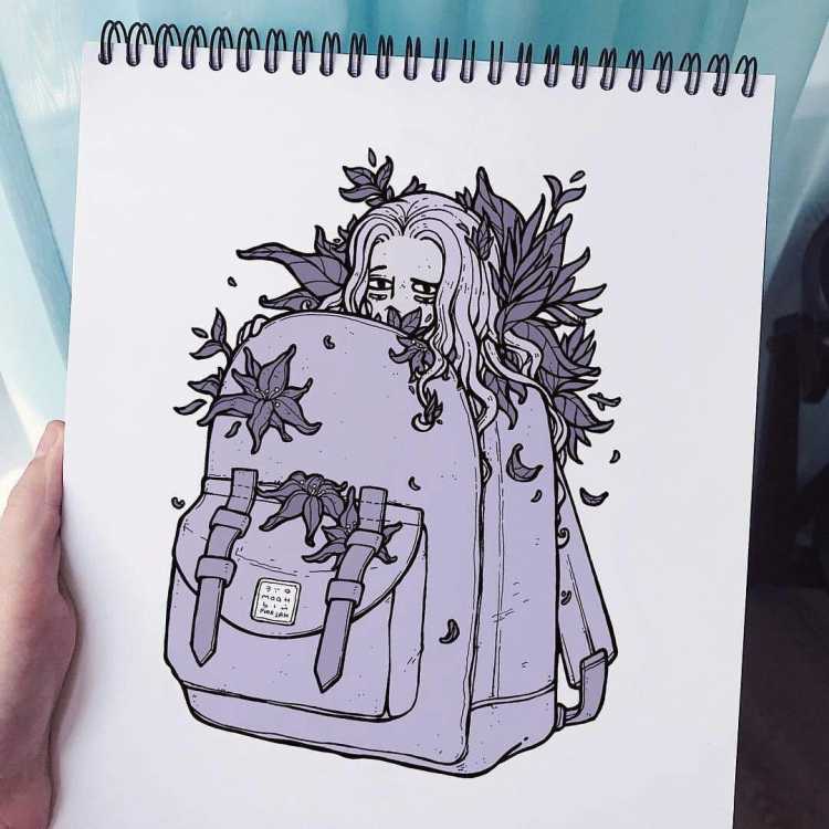 Черно белые рисунки для скетчбука