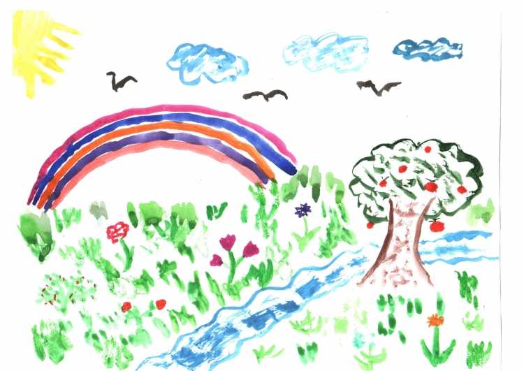 Нарисовать поляну доброты