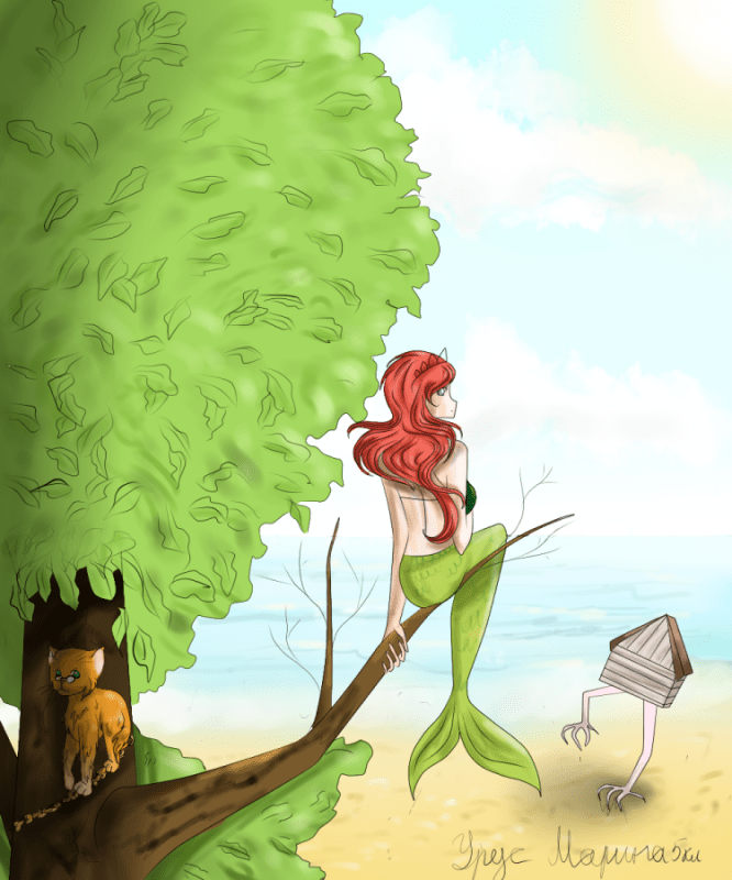 Русалка на дубе Пушкин