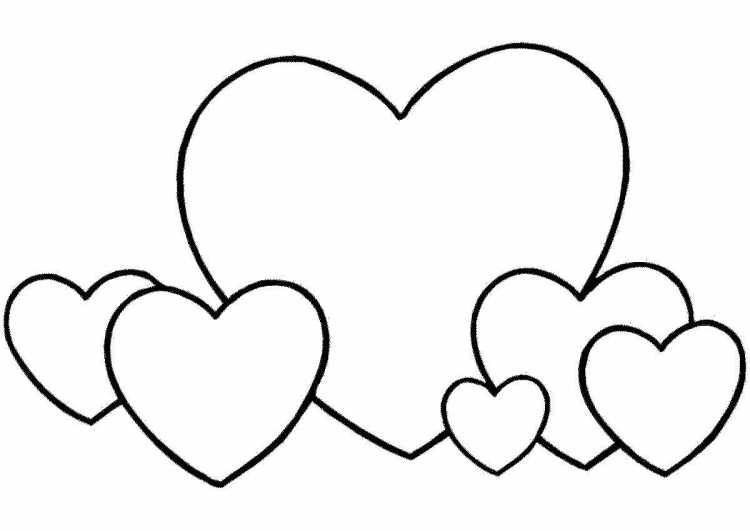 Сердце картинка раскраска