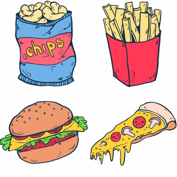 Рисунки для срисовки еда