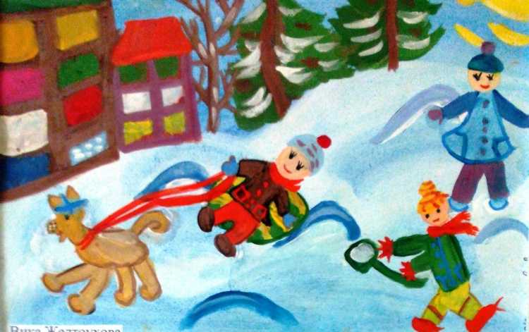 Детские рисунки на зимнюю тему