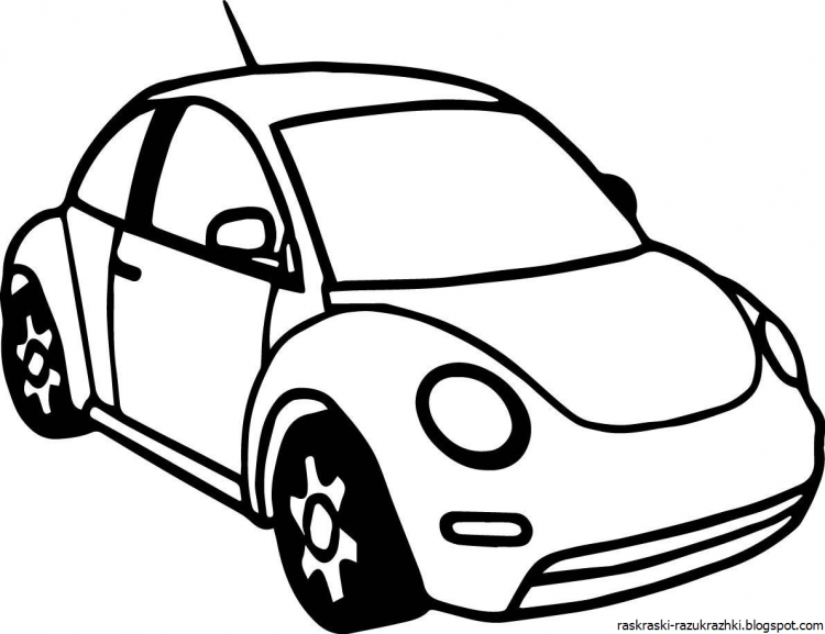 Машина раскраска детская