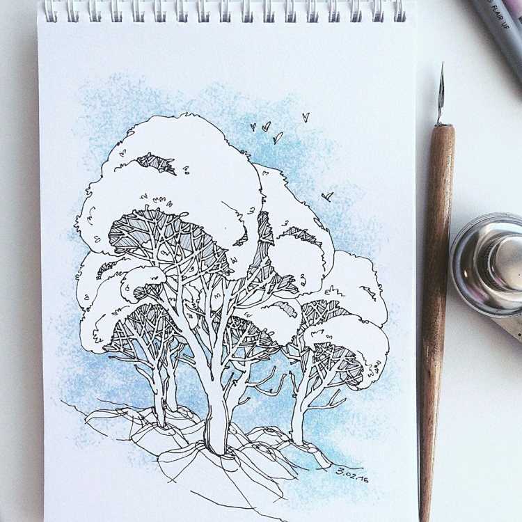 Рисунки для срисовки в скетчбук