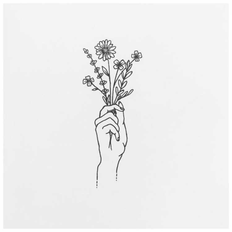 Цветы Минимализм эскизы