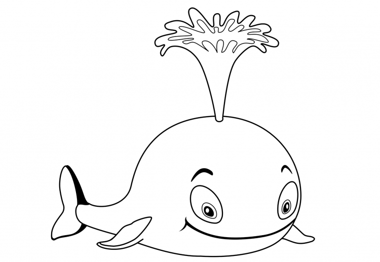 Кит картинка для детей раскраска