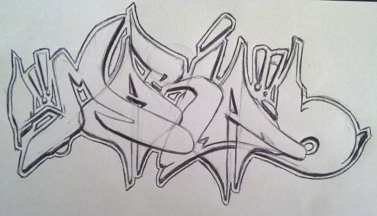 Рисунки для срисовки граффити