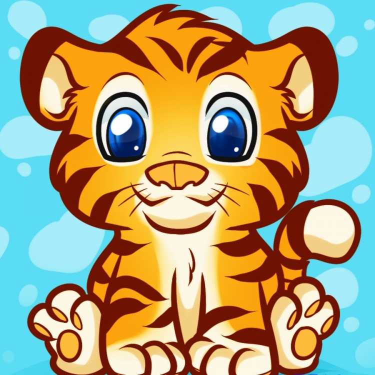 Тигренок мультяшный