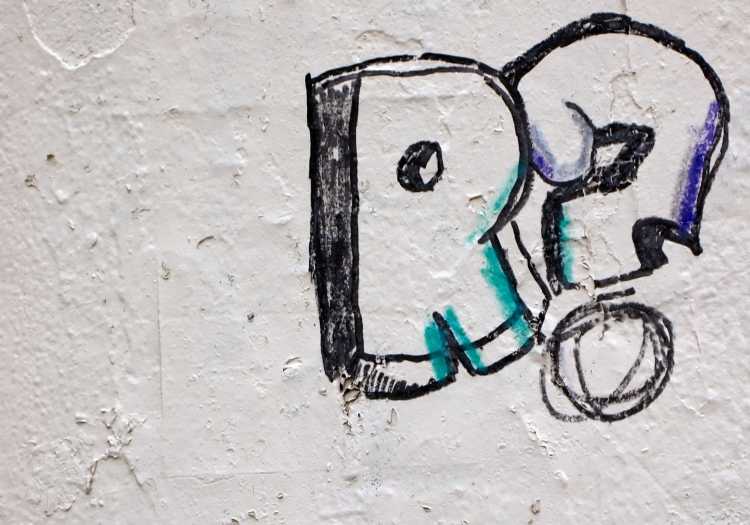 Граффити на стене легкие