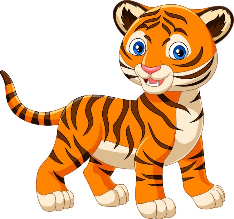 Вектор тигр на белом фоне