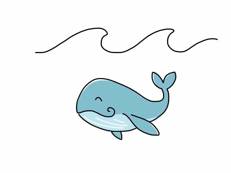 Кит в иллюстраторе